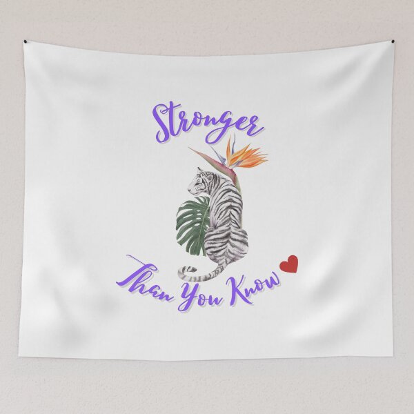 Item preview, Stronger Than You Know White Tiger designed and sold by ladytarleton.