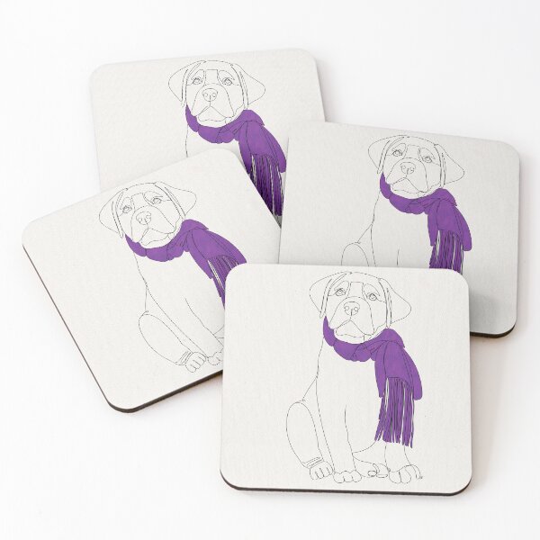 Item preview, Labrador Pup with Purple Scarf designed and sold by rmcbuckeye.
