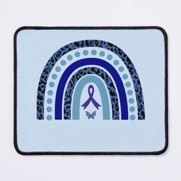 Item preview, Colon Cancer Awareness Rainbow Leopard Blue Ribbon designed and sold by cssdru.