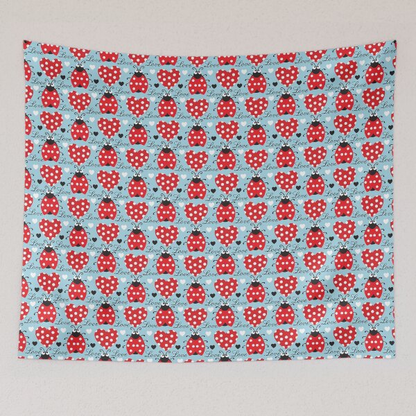 Item preview, Ladybug and heart shape pattern for valentine gift wrap designed and sold by EmilyFun.
