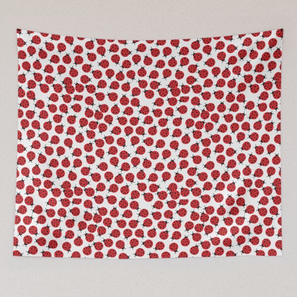 Item preview, Ladybug Spring Flowers Pink Red Background designed and sold by EmilyFun.
