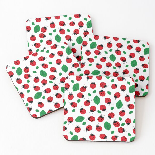 Item preview, Ladybug with leaves seamless pattern designed and sold by EmilyFun.