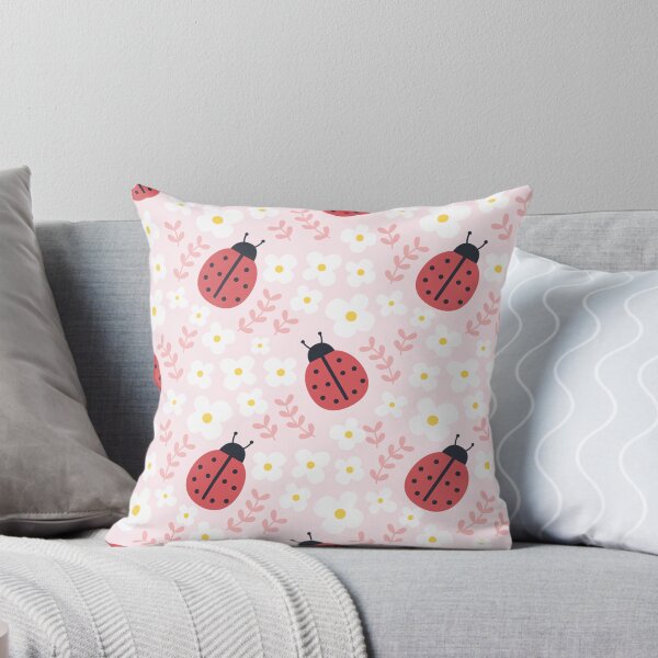 Item preview, Ladybugs and flowers seamless background repeating pattern designed and sold by EmilyFun.