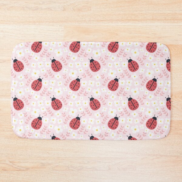 Item preview, Ladybugs and flowers seamless background repeating pattern designed and sold by EmilyFun.