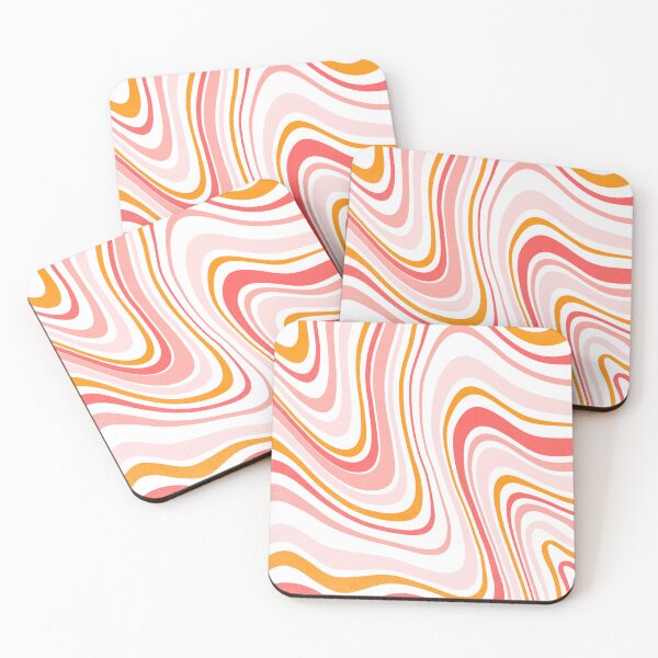 Item preview, Retro 70s swirl pink abstract pattern designed and sold by trajeado14.