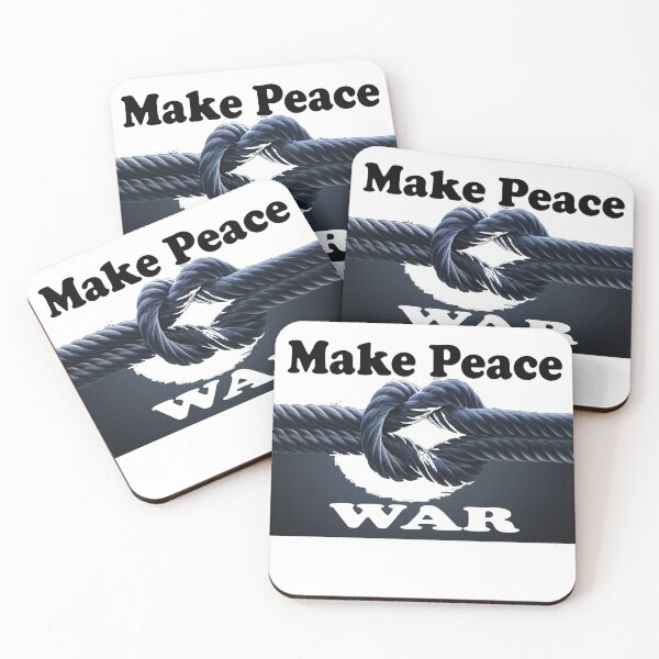 Item preview, Make Peace Not War Time Unite For Peace Harmony In World Rope Knot Image designed and sold by NadeenInspires.