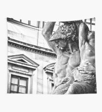 Travel - Polyxena Statue in Florence Italy - digital black and white landscape wall tapestry Wall Tapestry