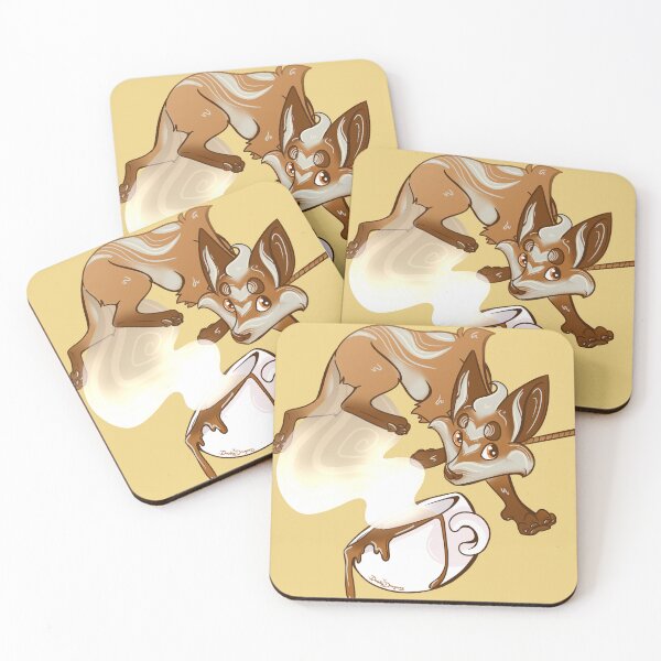 Item preview, Warm Steaming cup of Coffee Latte Fox designed and sold by DoodleDragoons.
