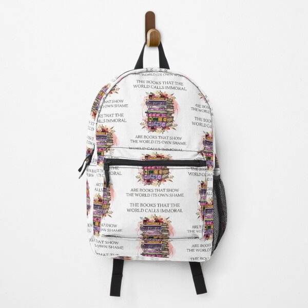 Item preview, "The books that the world calls immoral" Oscar Wilde Quote with a Vintage Book Floral Design designed and sold by Auntieck.