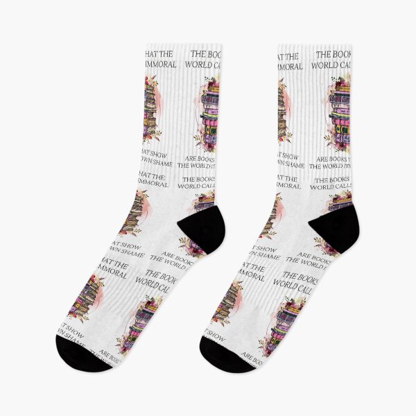 Item preview, "The books that the world calls immoral" Oscar Wilde Quote with a Vintage Book Floral Design designed and sold by Auntieck.