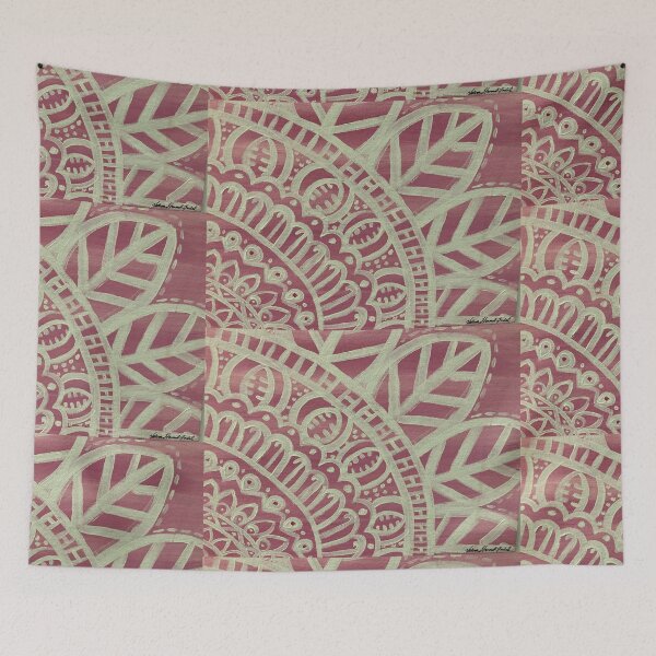Item preview, Zentangle White on Pink Painted designed and sold by TCMAS.