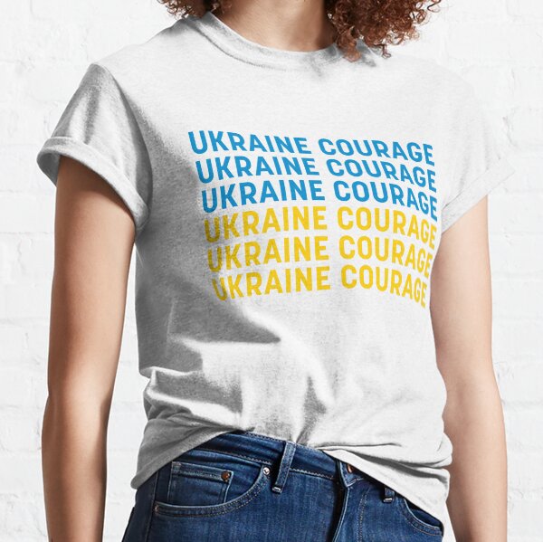 Vista previa del artículo con la obra «Coraje de Ucrania: todas las ganancias fueron donadas», diseñado y vendido por UkraineCourage.