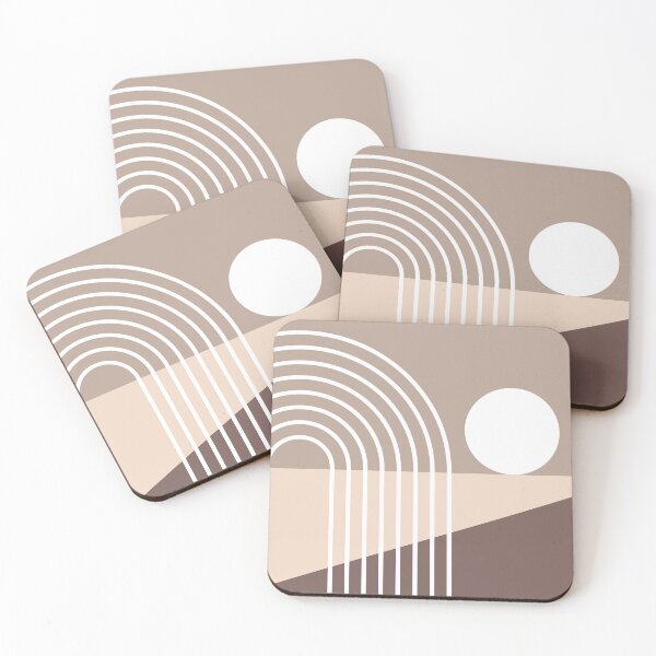 Item preview, Sun Rainbow Beach Abstract 3 in Terracotta Beige Shades designed and sold by nineFlorals.
