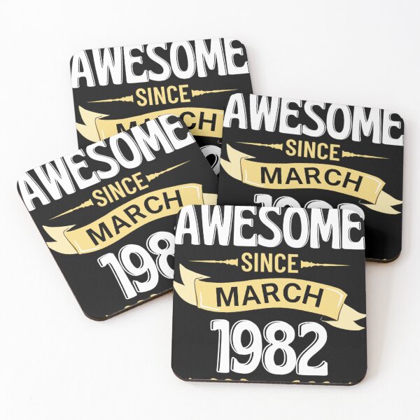 Item preview, Awesome Since March 1982 | March Birthday Quotes | Funny Birthday Quotes  designed and sold by chetan786.