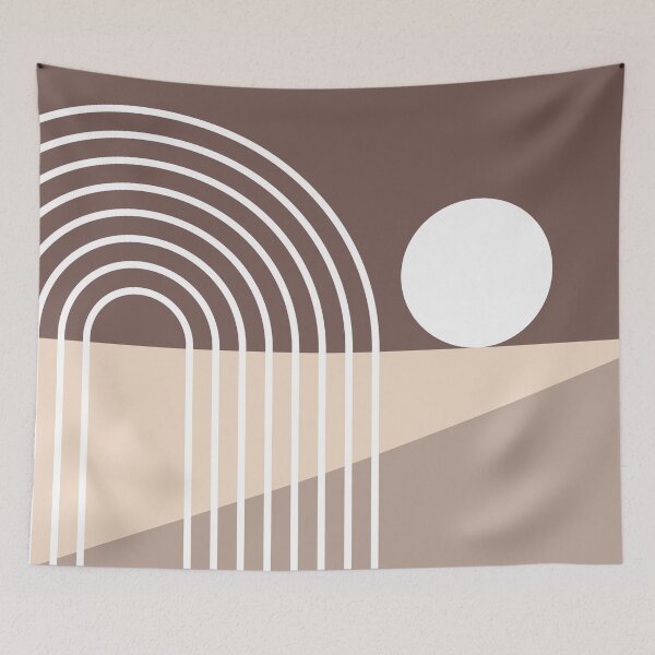 Item preview, Sun Rainbow Beach Abstract 4 in Terracotta Beige Shades  designed and sold by nineFlorals.