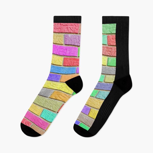 Item preview, Multicolor Painted Brick Wall Design Pattern designed and sold by RyansOpenDoor.