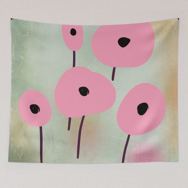 Artikelvorschau, Moderne rosa Blumen abstrakt auf weichem Grün entworfen und verkauft von DEC02.