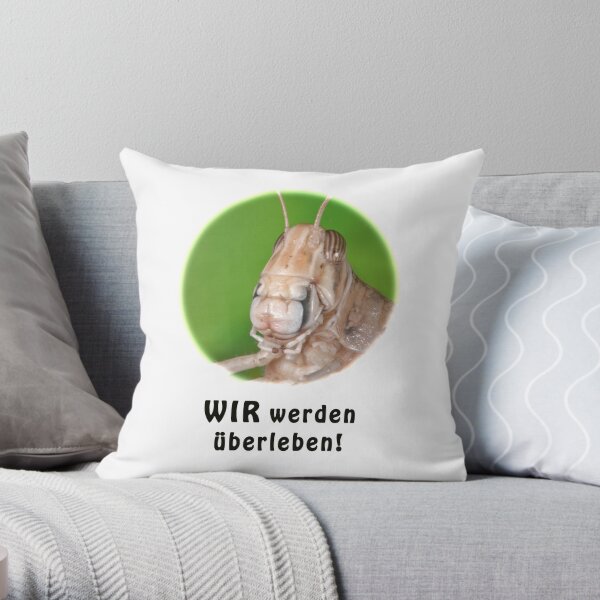 Fröhliche Wüstenheuschrecke Dekokissen