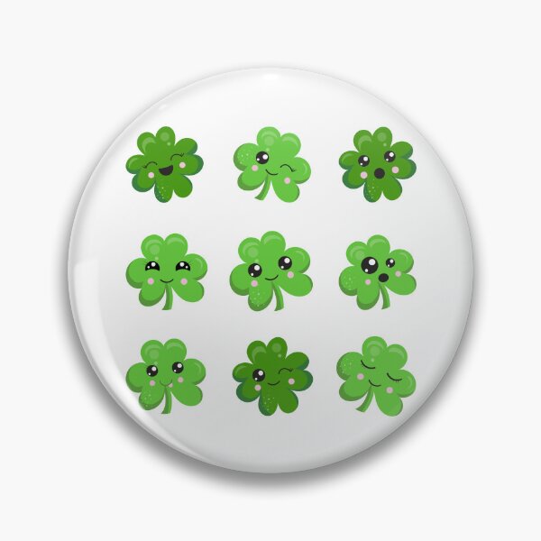 Item preview, St. Patrick's Day Kawaii Shamrocks. designed and sold by MonkeyBizness.