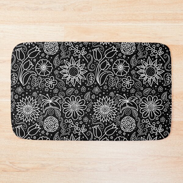 Item preview, Wildflowers Doodle Pattern | Inverted Colorway designed and sold by Jackie Van Ryn.