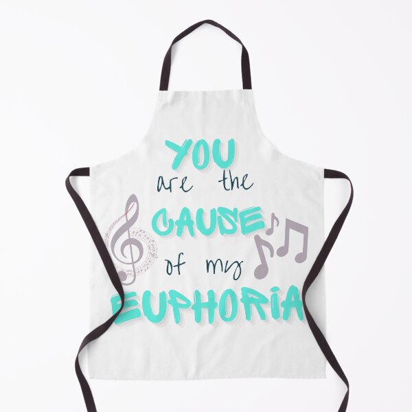 Item preview, You are the cause of my euphoria teal and music notes with treble clef designed and sold by MGuyerArt.