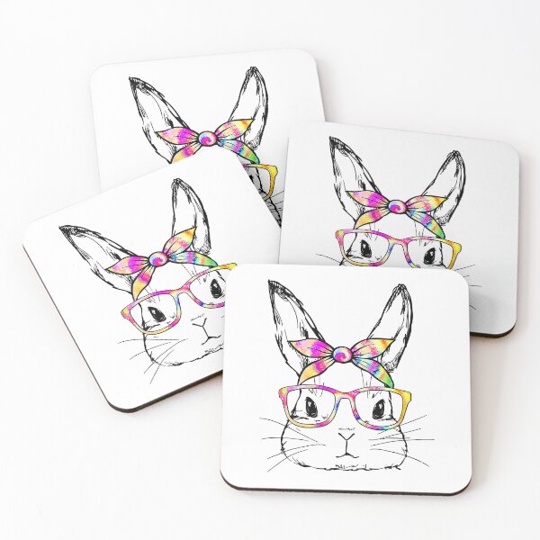 Item preview, Cute Bunny Rabbit Face Tie Dye Glasses Girl Happy Easter Day designed and sold by ericrichard059.