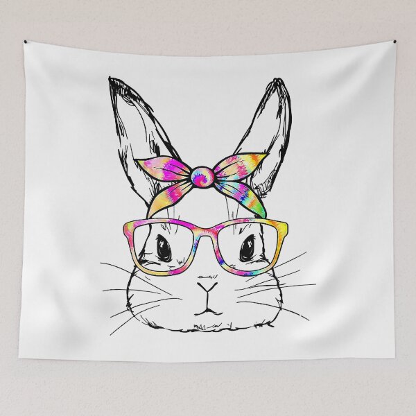 Item preview, Cute Bunny Rabbit Face Tie Dye Glasses Girl Happy Easter Day designed and sold by ericrichard059.