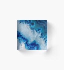 Royally Blue Agate Acrylic Block