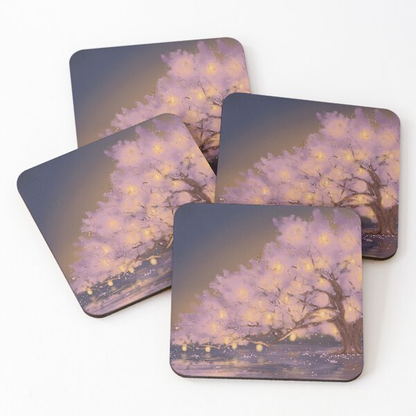 Item preview, Blossoming cherry blossom, glowing lanterns designed and sold by MazzyJay.