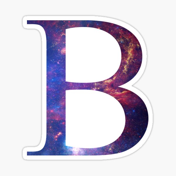 "B" Sticker By Mynameisliana | Redbubble