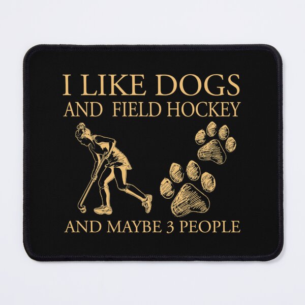 Artikelvorschau, Ich mag Hunde und Feldhockey-Klassiker-T-Shirt entworfen und verkauft von ethenfran6.
