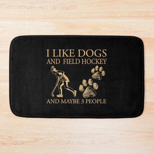 Artikelvorschau, Ich mag Hunde und Feldhockey-Klassiker-T-Shirt entworfen und verkauft von ethenfran6.