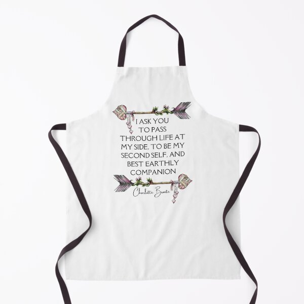 Item preview, I ask you to pass through life at my side, romantic Charlotte Bronte quote with a boho arrow heart design designed and sold by Auntieck.