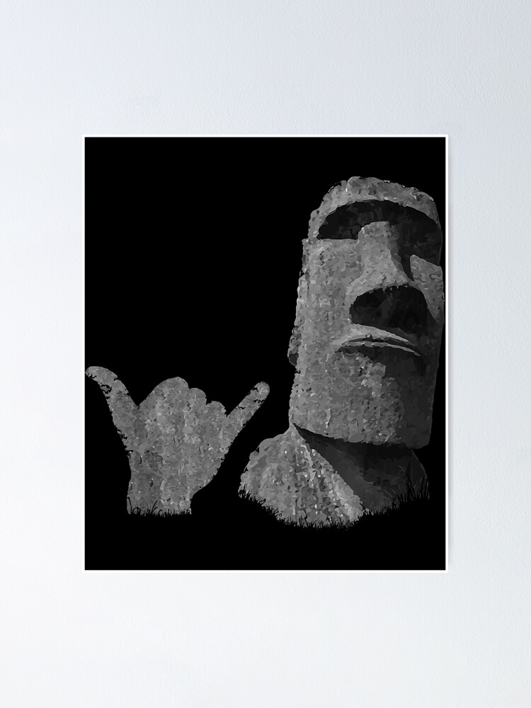 Moai Face Easter Island Statue Funny Gift Idea' Sticker