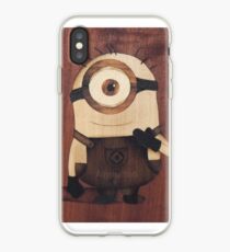 Cute minion of wood iPhone Case