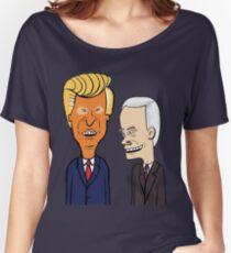 TRUMP PENCE BEAVIS BUTTHEAD PARODY PCM MEMES Women's Relaxed Fit T-Shirt