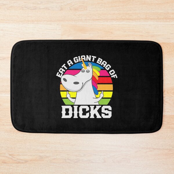 Item preview, Eat A Giant Bag of Dicks Unicorn Flipping The Bird Adult Gag designed and sold by douglasgary019.