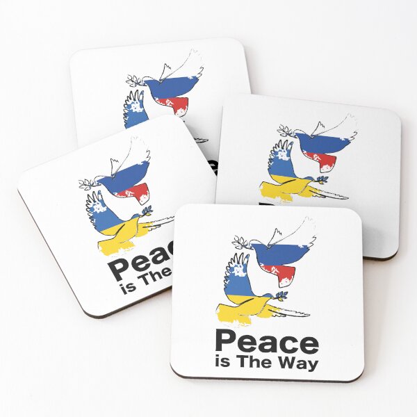 Item preview, peace is the way, stop the war in Ukraine and Russia. Ukrainian & Russian Flag. designed and sold by elmanchour.
