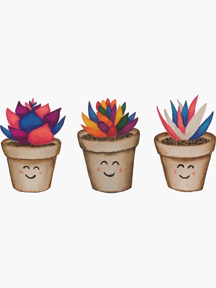 "Pride Plant Pots" Sticker by jamiepsdesigns Redbubble