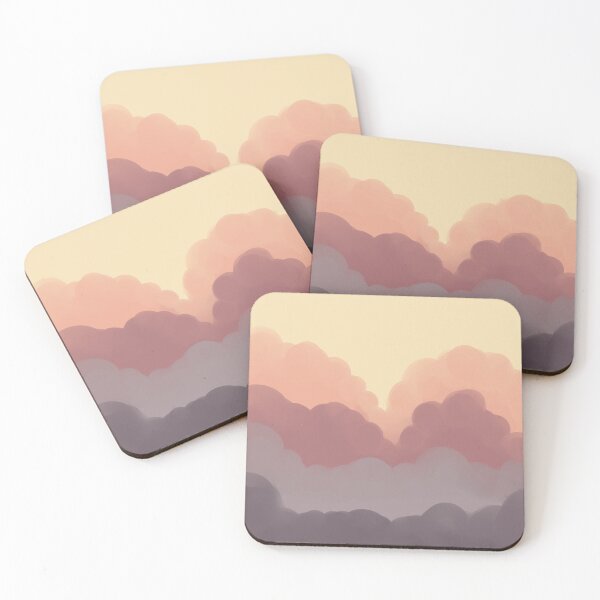 Item preview, Aesthetic sunset with soft looking clouds in a cute color palette designed and sold by Soft-Maiot.