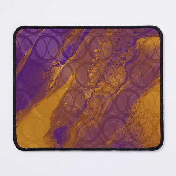 Item preview, Purple & Gold Loopy Geometric Abstract Pattern designed and sold by LusDigiArt.