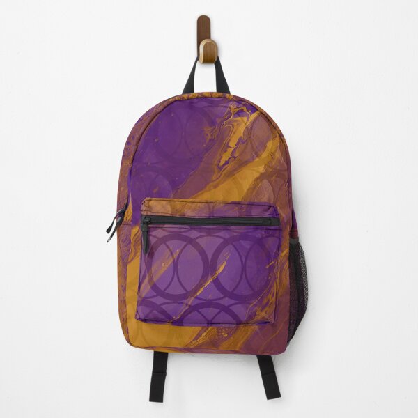 Item preview, Purple & Gold Loopy Geometric Abstract Pattern designed and sold by LusDigiArt.