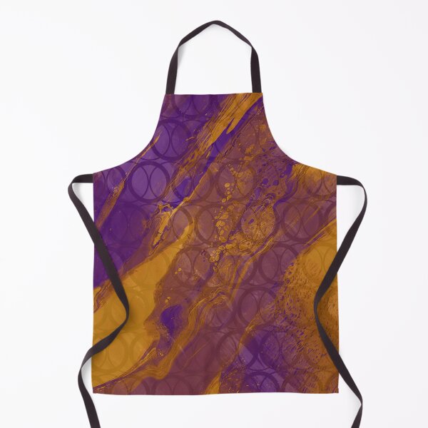 Item preview, Purple & Gold Loopy Geometric Abstract Pattern designed and sold by LusDigiArt.