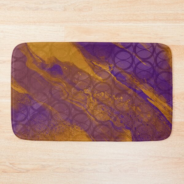 Item preview, Purple & Gold Loopy Geometric Abstract Pattern designed and sold by LusDigiArt.