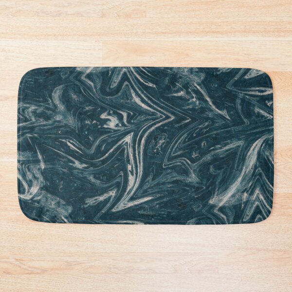 Item preview, Dark Teal River: Dark Blue Green Abstract Marble designed and sold by nimreninmu.