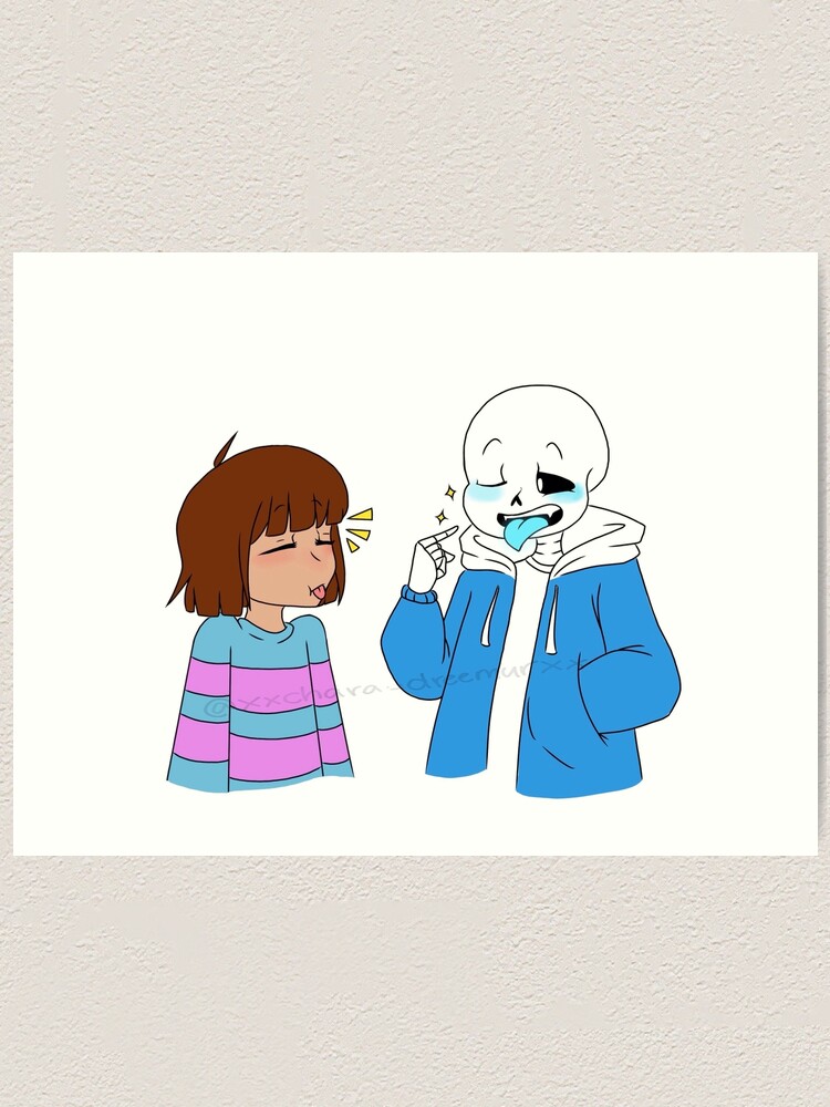 Frisk And Sans Undertale Art Print By Xxcharadxx Redbubble