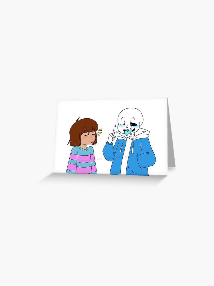 Sans and Chara fighting  Greeting Card for Sale by QuirkyTaco