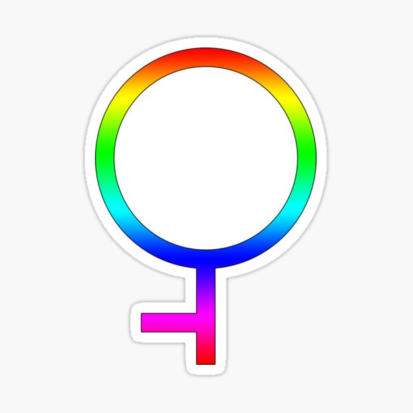 Demi Girlwomanlady Symbol Rainbow Sticker By Untaimedgender Redbubble