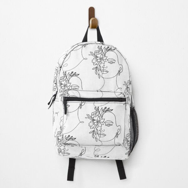 Item preview, Line art woman face with flower designed and sold by ZafranOnline.