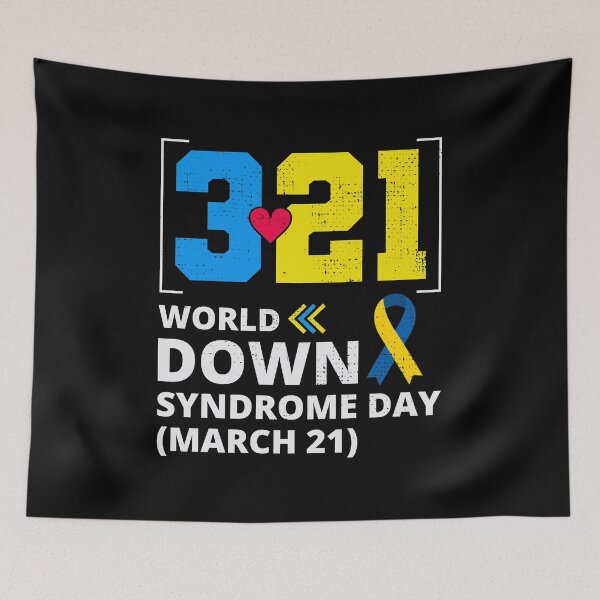 Item preview, Down Syndrome Awareness day Yellow Blue Ribbon designed and sold by TastefulTees.